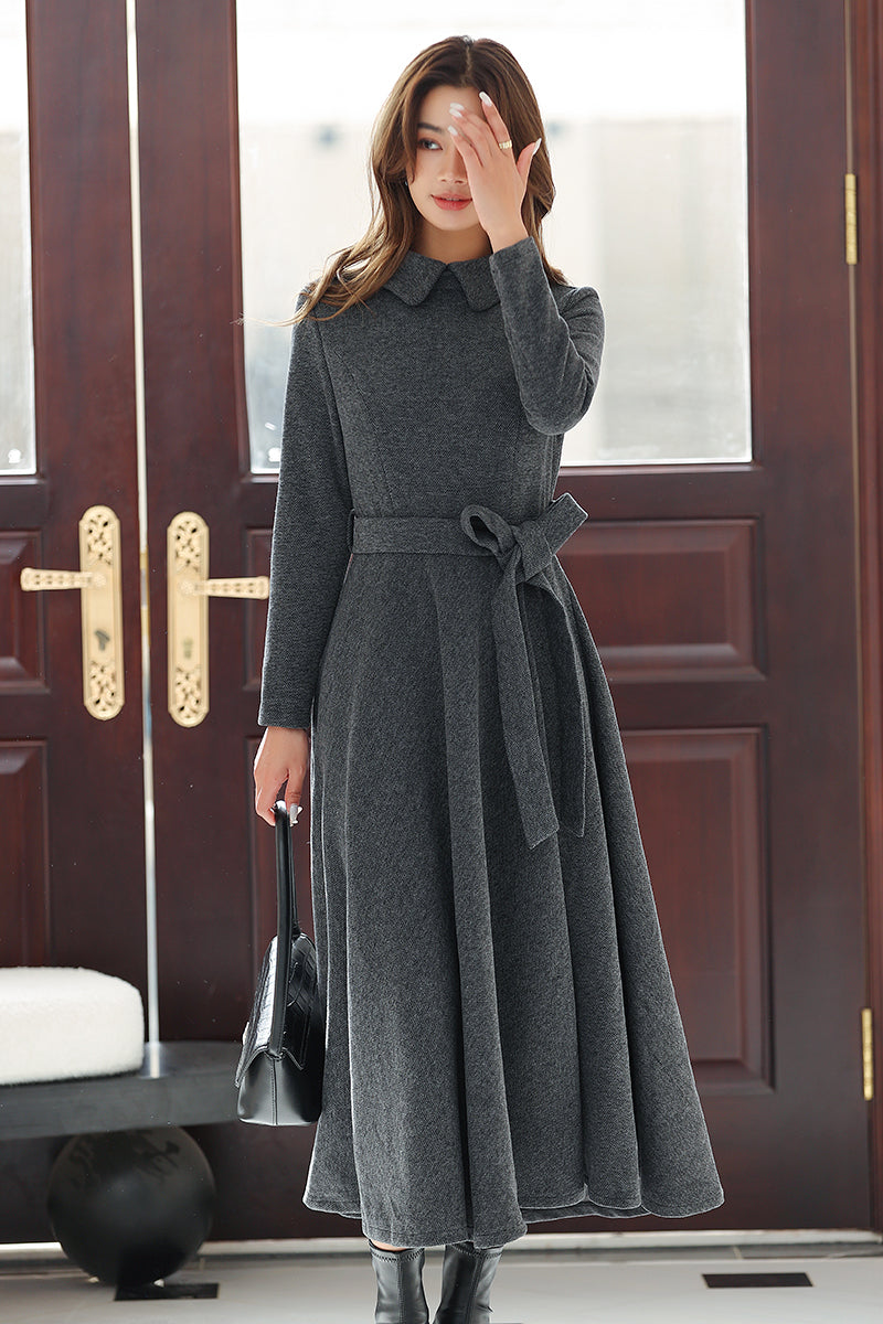 Amazon.com: Womens Dress Slim Winter Warm Woolen Plus Sizes Elegant Party  Full Long Sleeve Dresses 55666 (Color : Light Blue, Size : XX-Large) :  Clothing, Shoes & Jewelry